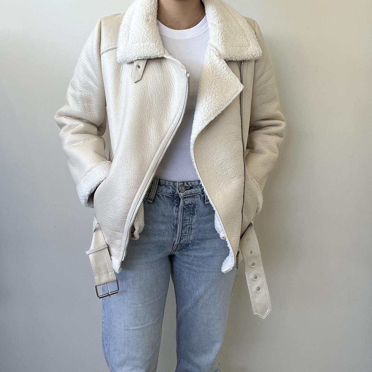 Zara Aviator Jacket Worn Once In Perfect Condition Depop