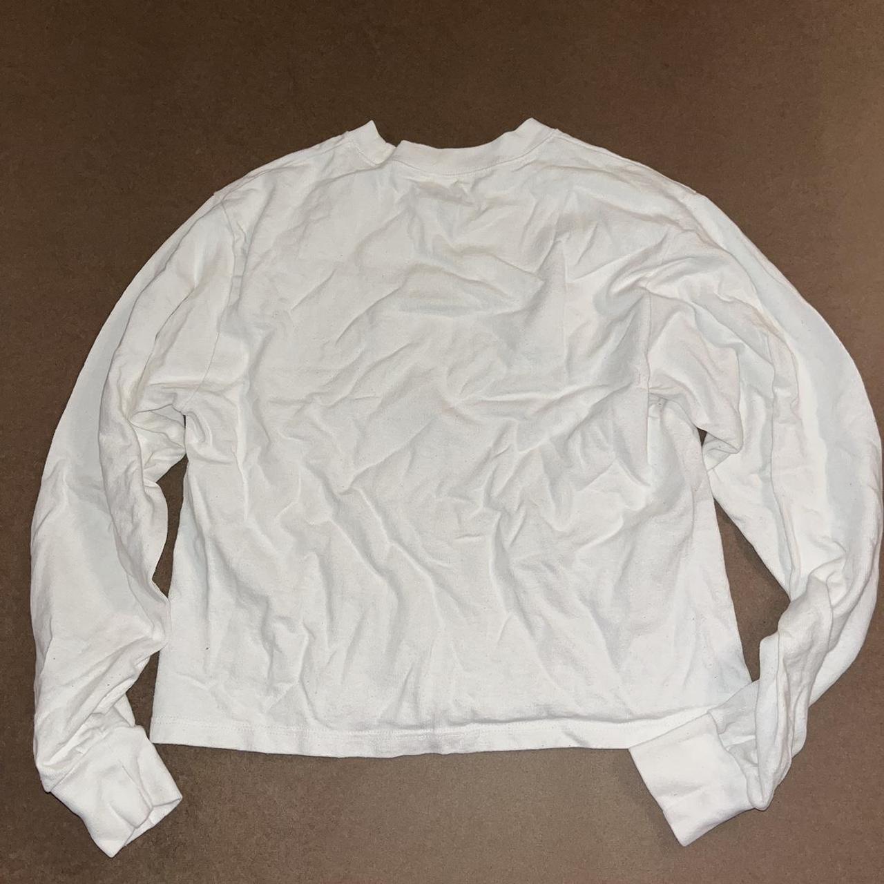 Brandy Melville John Galt White Long Sleeve Ribbed Round Neck Shirt Top -  $25 - From jem