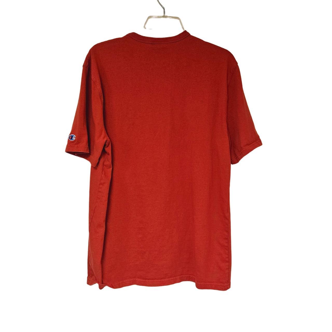 V Neck Cotton Jersey Orange And White Champion Shirt Champion