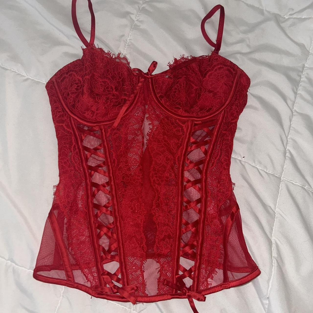 The Victoria's Secret Red Sexy Corset with - Depop