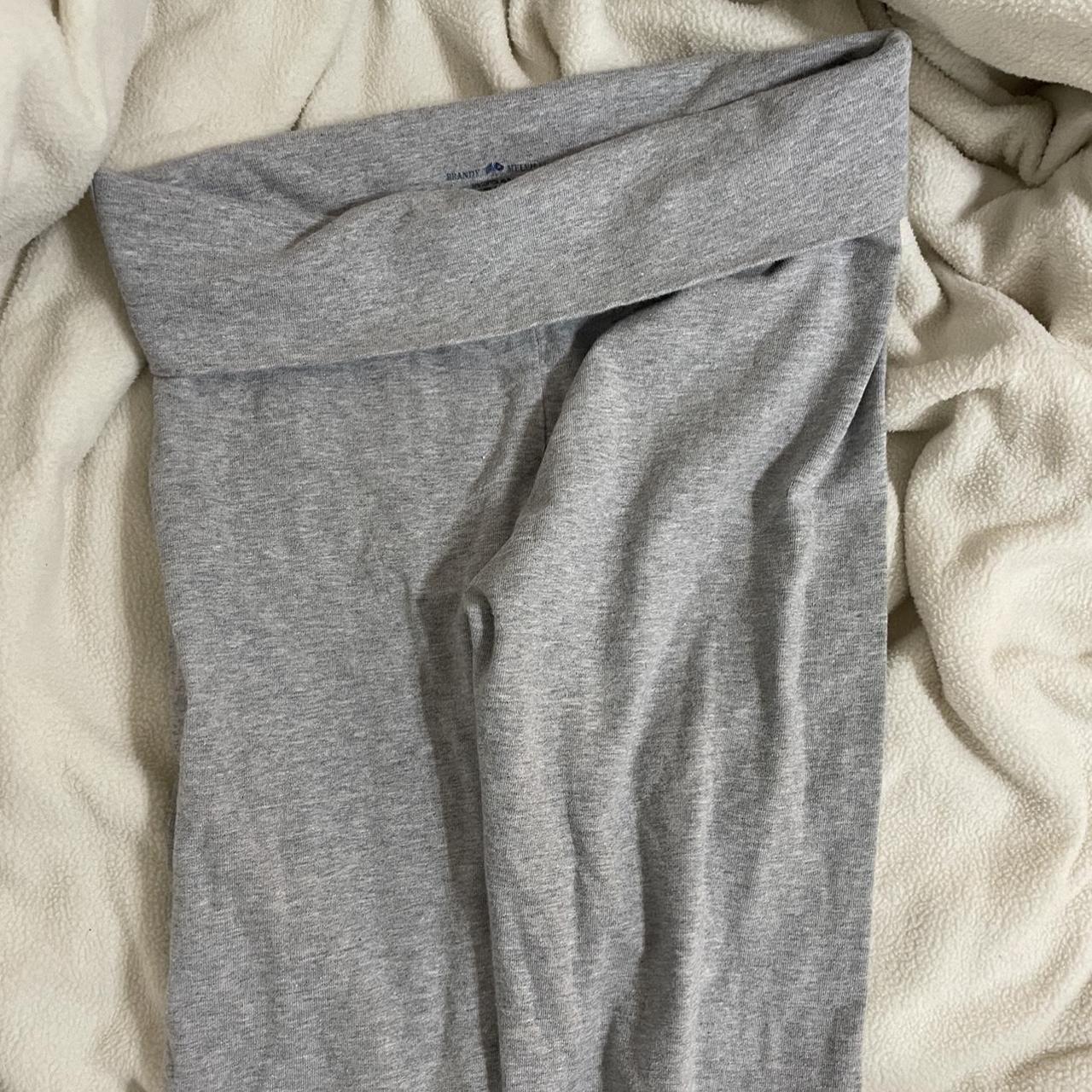 Brandy Melville Grey Flare Leggings - Depop