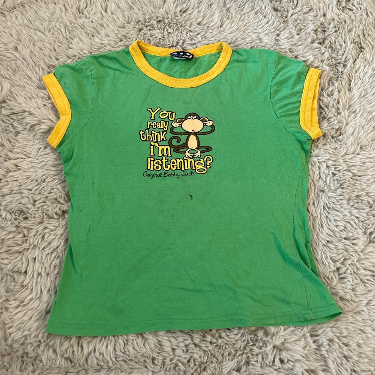 Bobby Jack exclusive baby tee Has a black stain on... - Depop