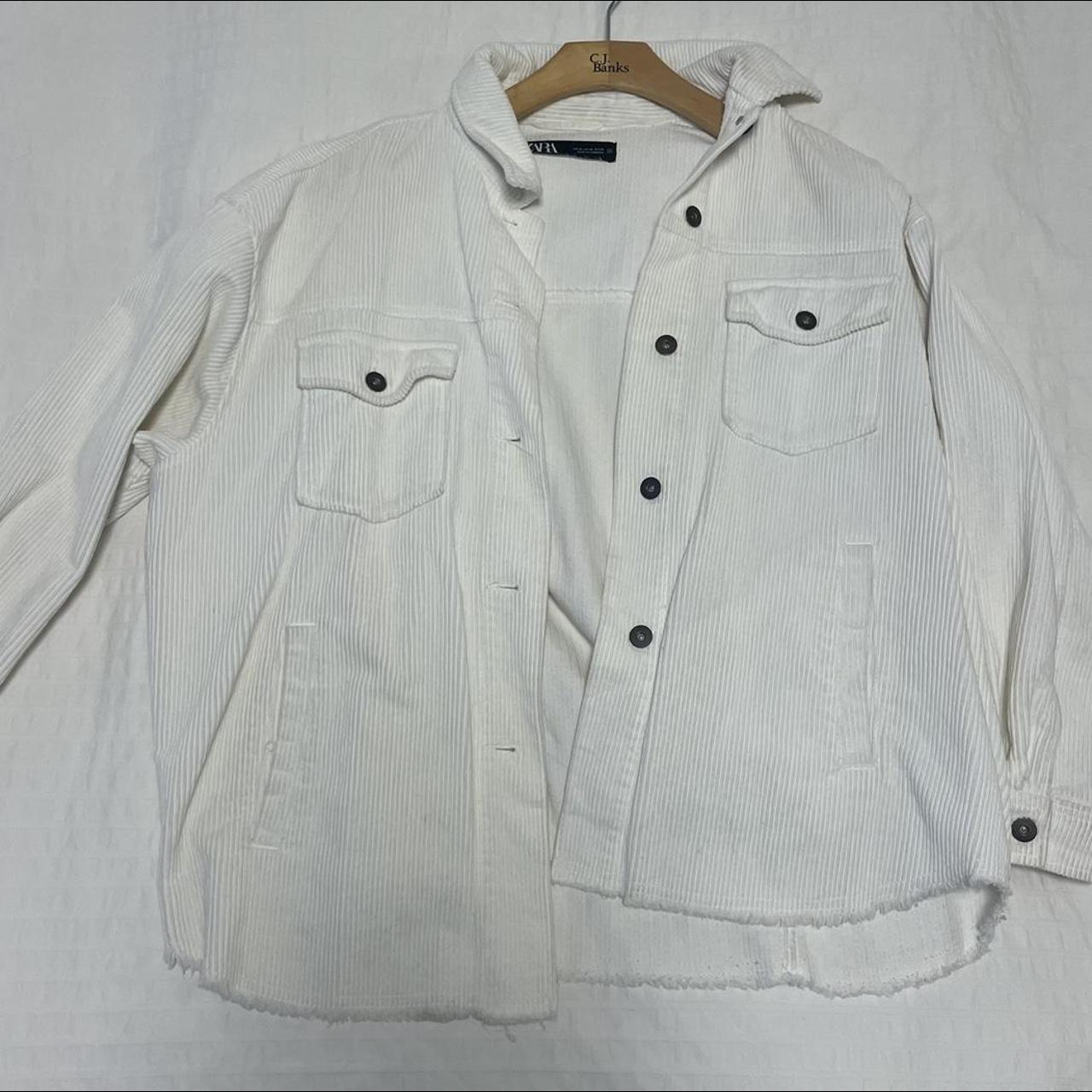 Zara Women's White Jacket | Depop