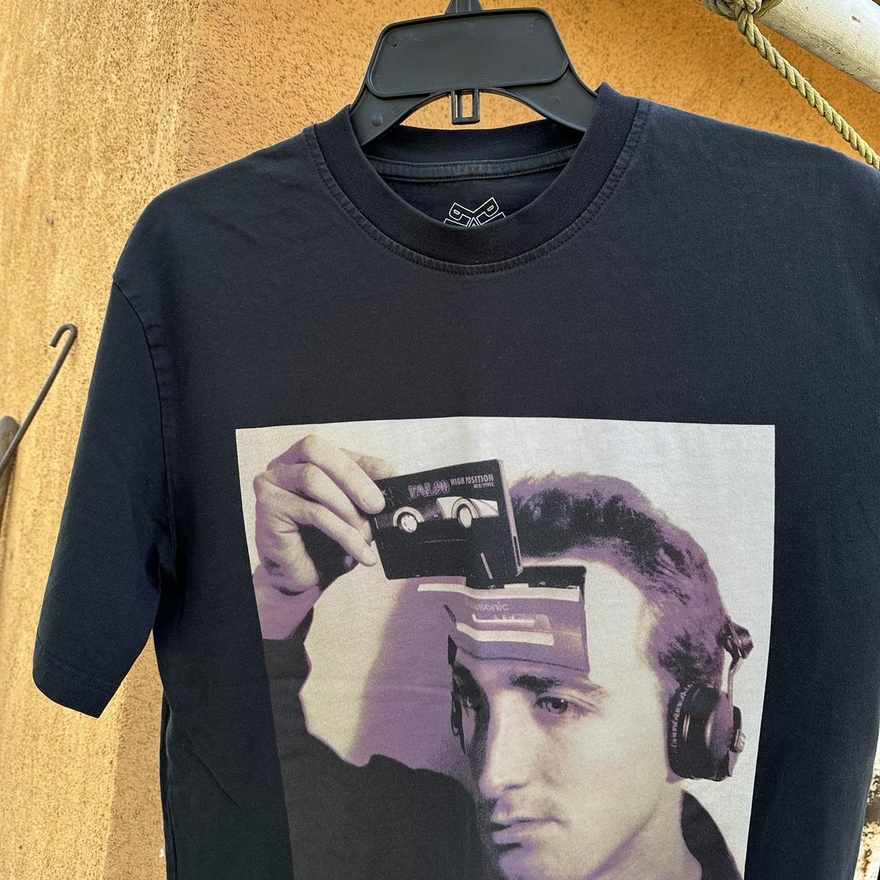 Palace skateboards tape head shirt in black, worn | Depop