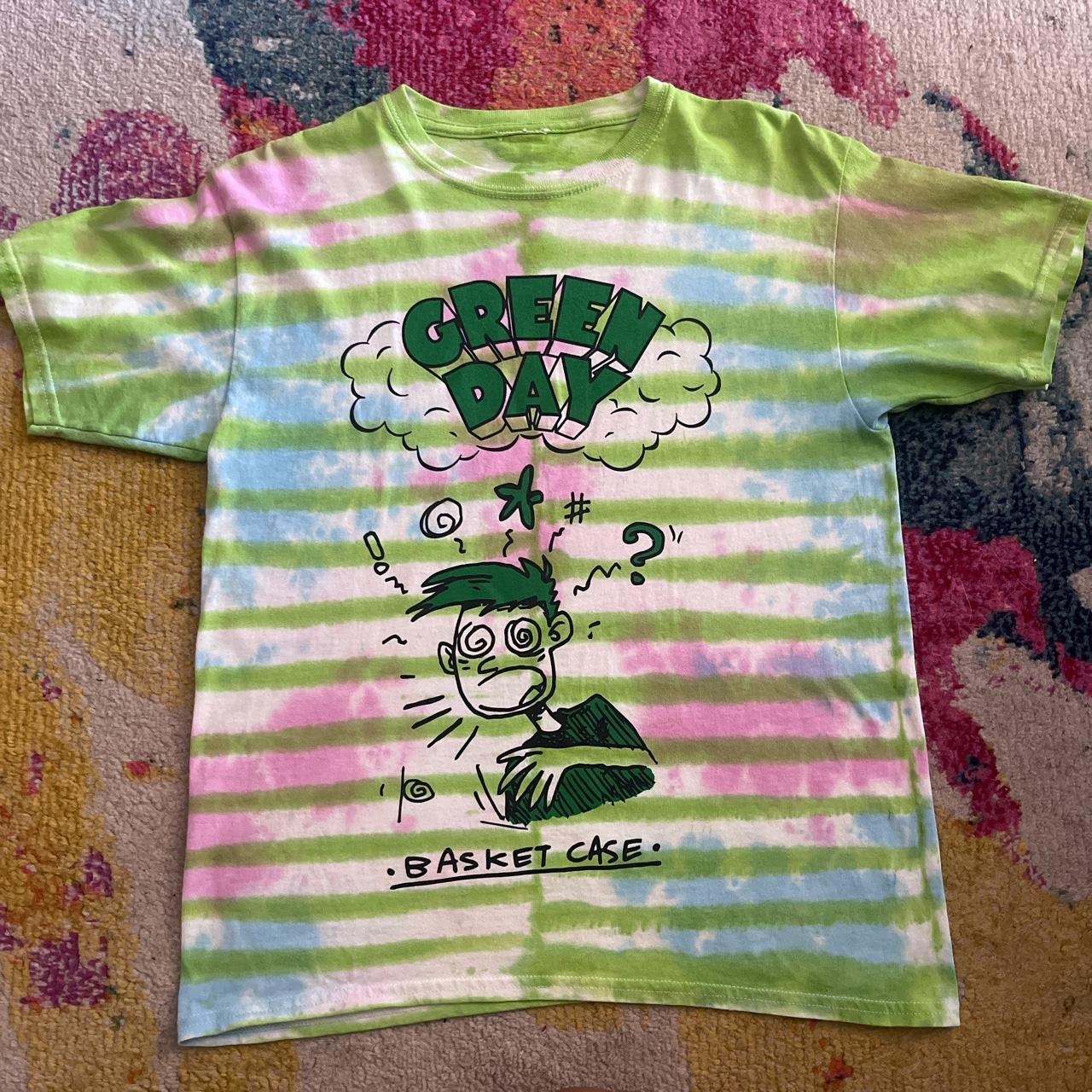 green tie dye t shirt