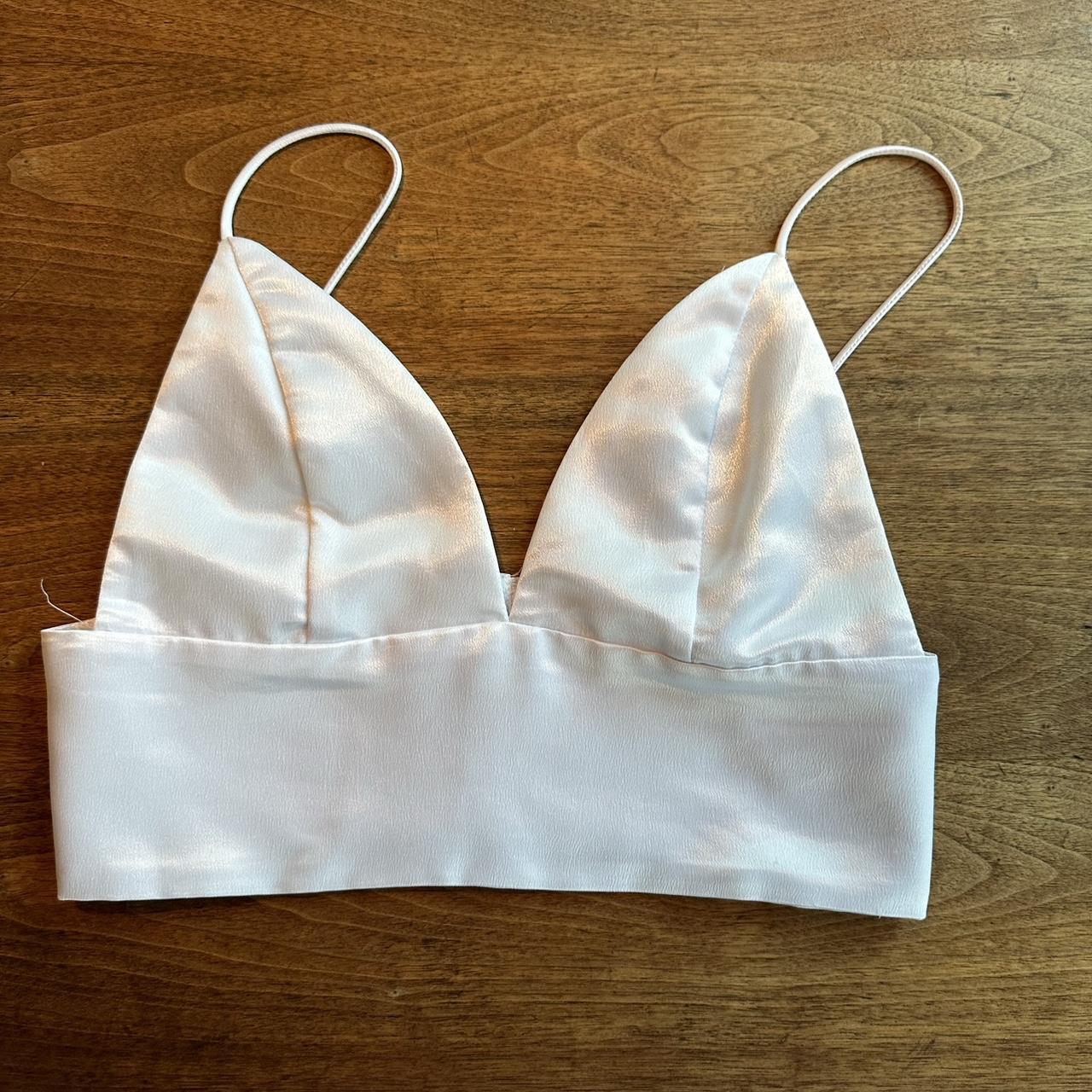 Revolve superdown Gene Satin Top in white, size - Depop