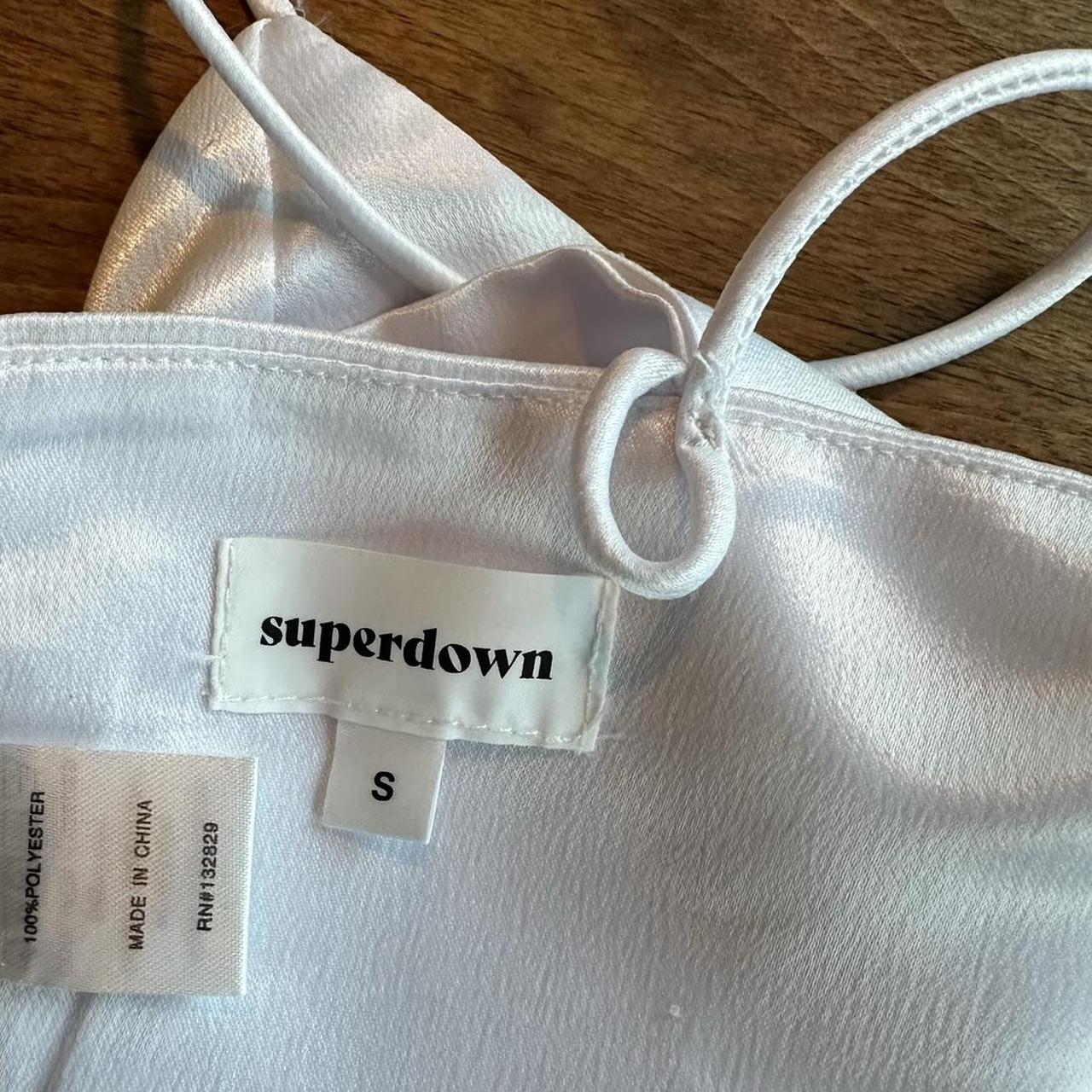 superdown Gene Satin Top in White