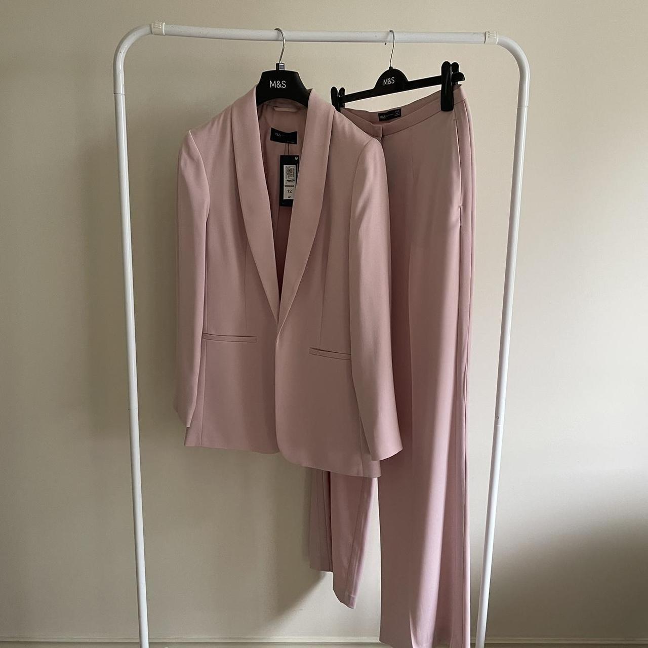 Marks And Spencer Suit In ‘pink Shell’ Size Uk 12 - Depop