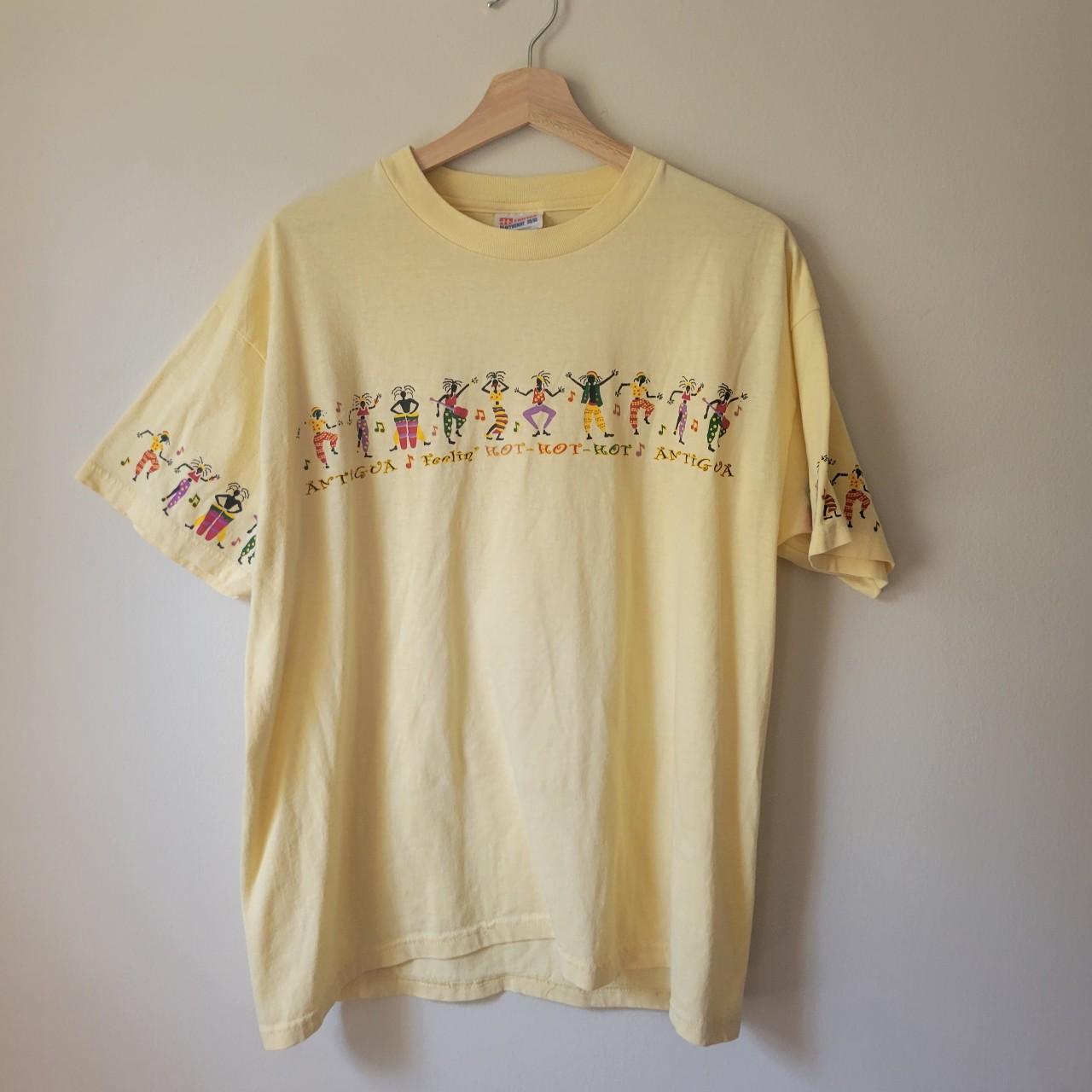 Hanes Men's Yellow T-shirt | Depop