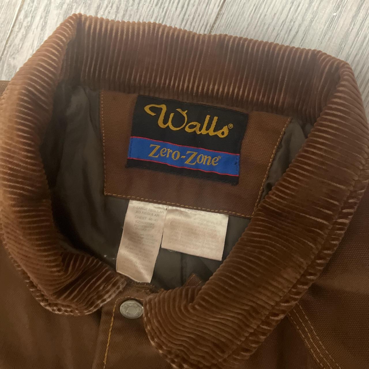 80s walls デトロイトジャケット Zero-Zone Walls Zero- zone Detroit style jacket, Dark brown | Depop