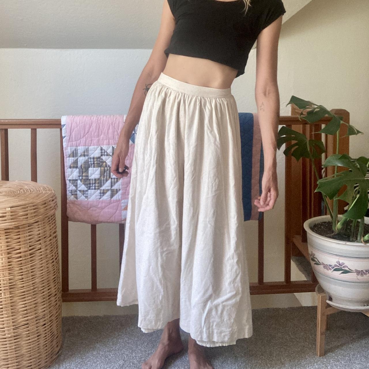 Gorgeous flowy, ultra wide leg, high waist vintage... - Depop