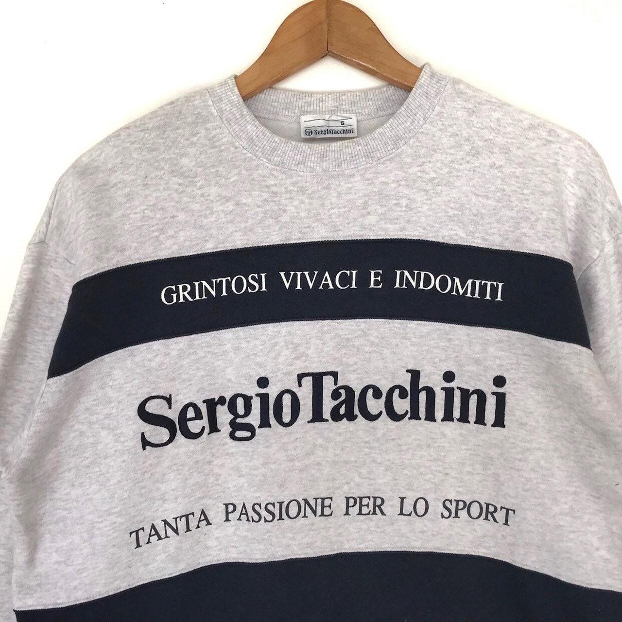 Sergio Tacchini Men's Grey Sweatshirt | Depop