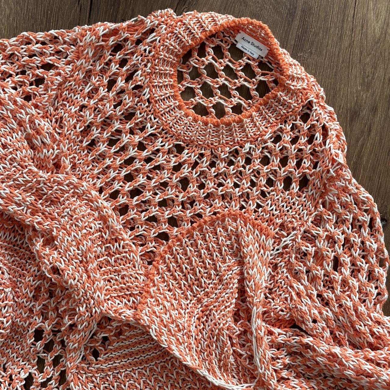 Acne Studios long sleeve fishnet top, in perfect | Depop