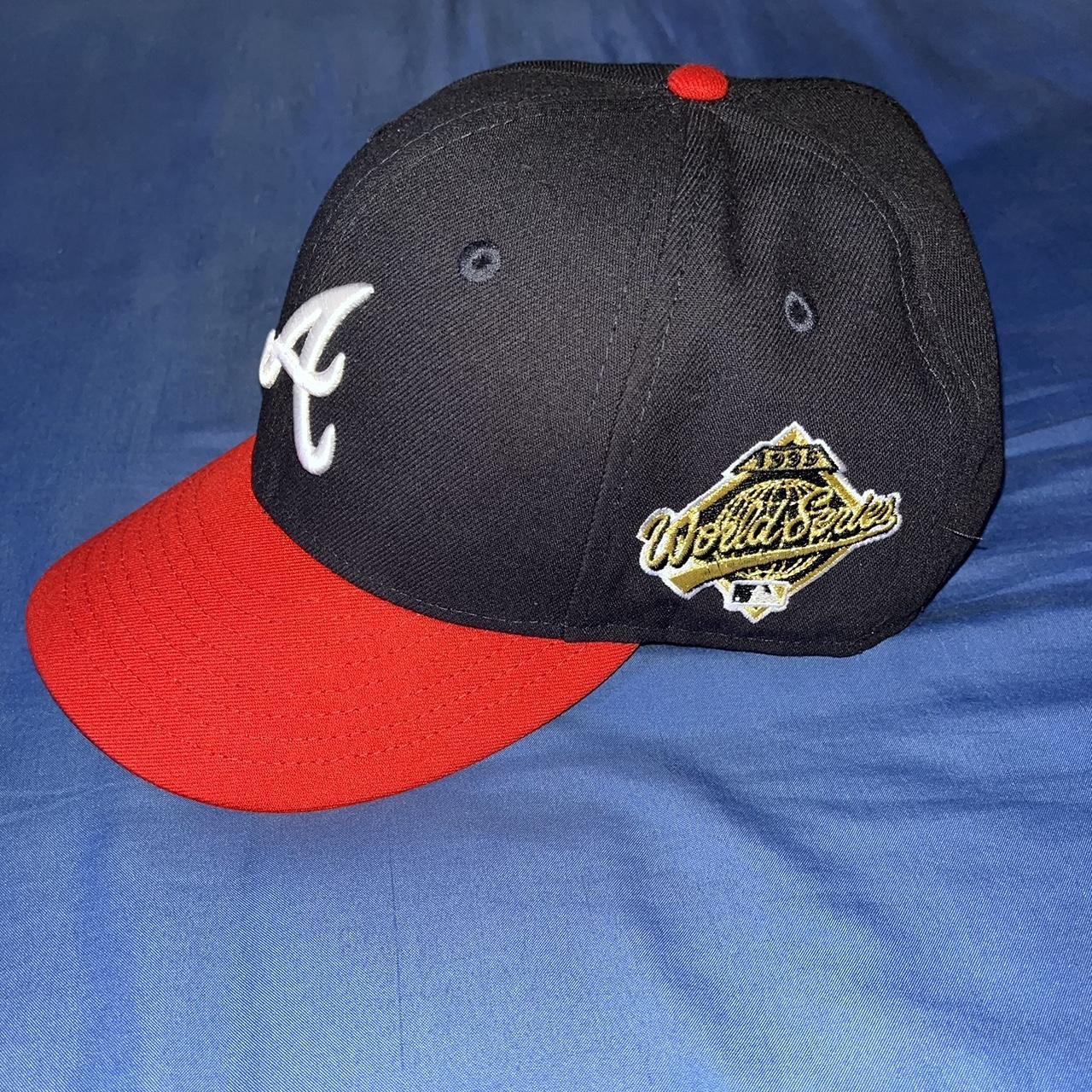 Authentic Original Black Atlanta Braves Hat! Has - Depop