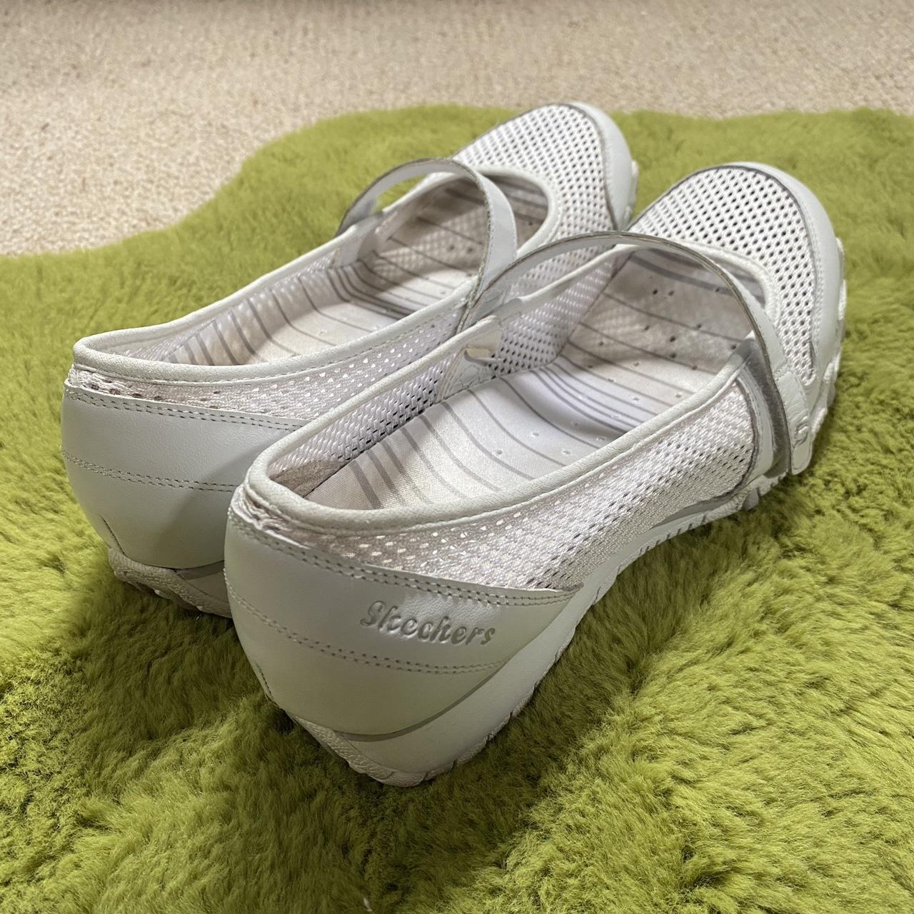 Skechers white ballet flats on sale