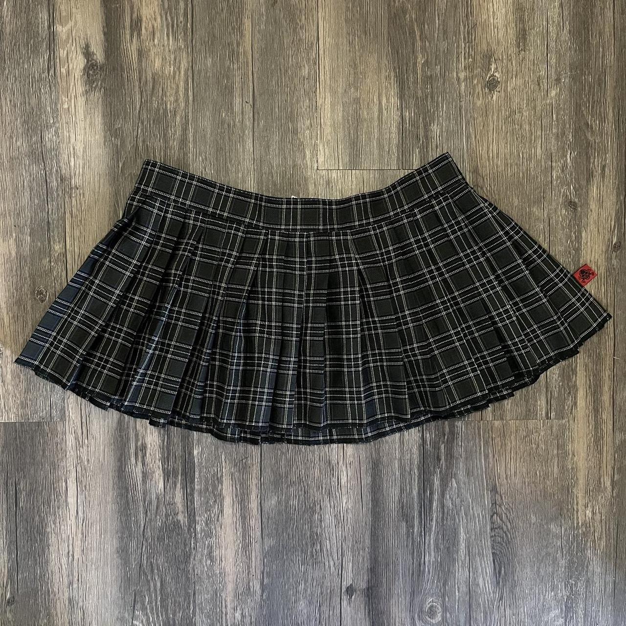 Vintage Tripp Nyc Plaid Pleated Mini Skirt Straight - Depop