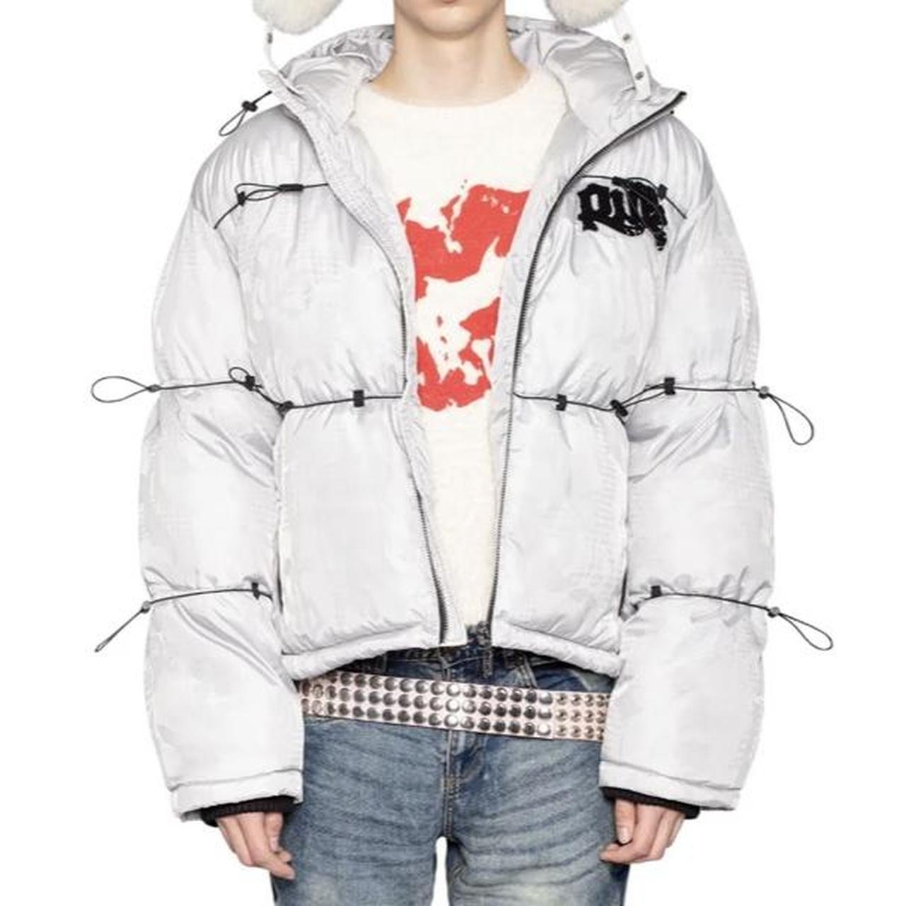 RACER WORLDWIDE White Camo Puffer Jacket in very...