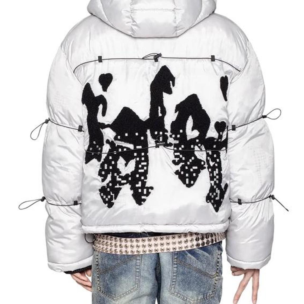 RACER WORLDWIDE White Camo Puffer Jacket in very...