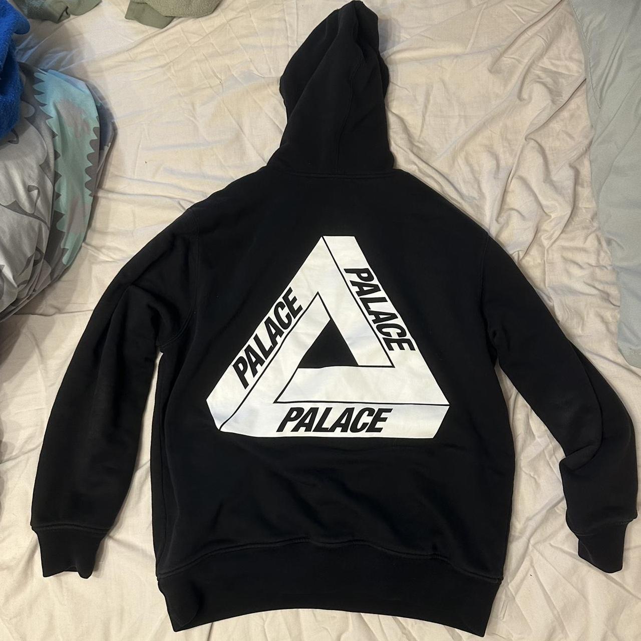 Palace hoodie black and on sale white