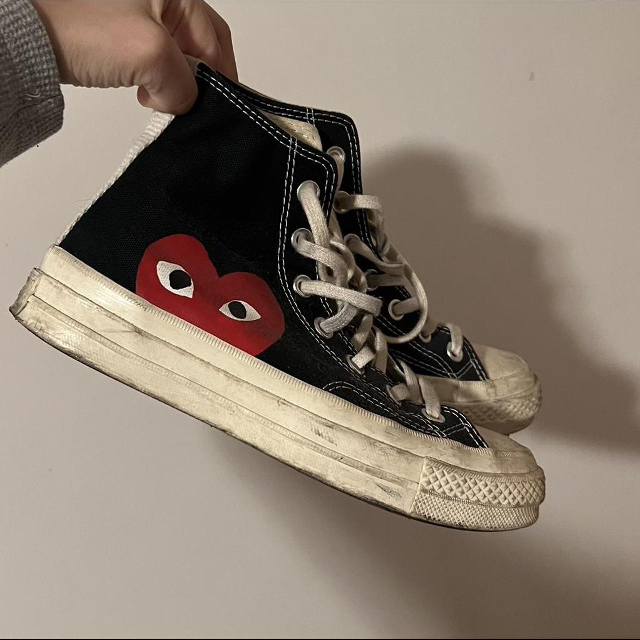 Comme des Garçons Play Women's Black and Red Trainers