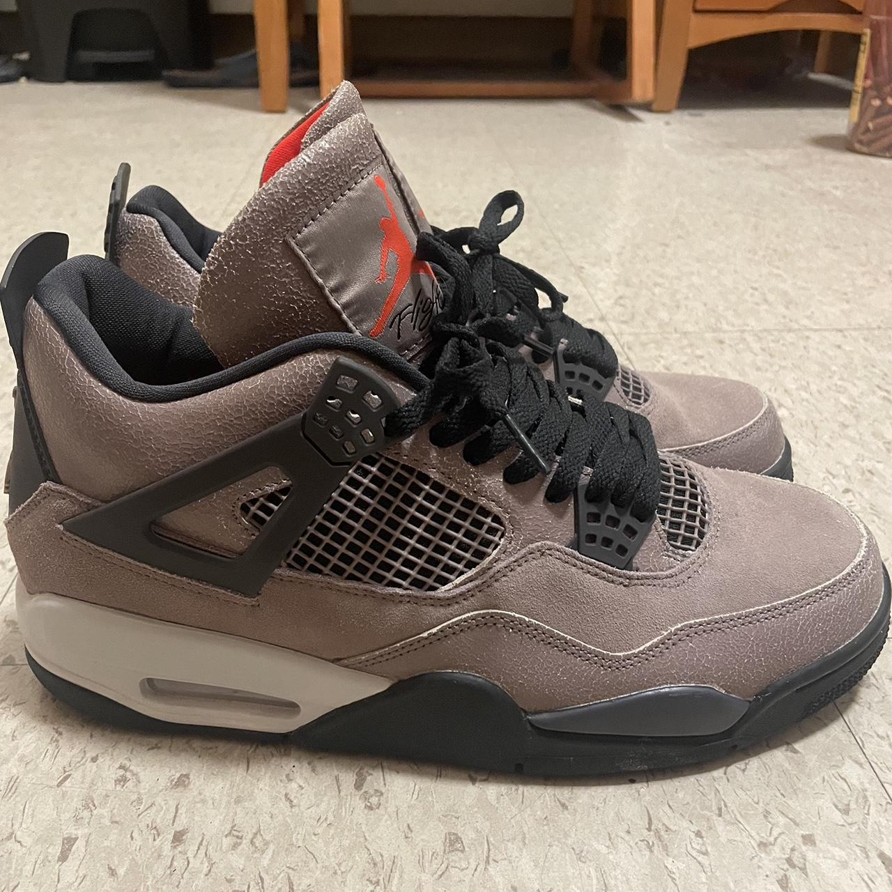 taupe jordan 4 on feet
