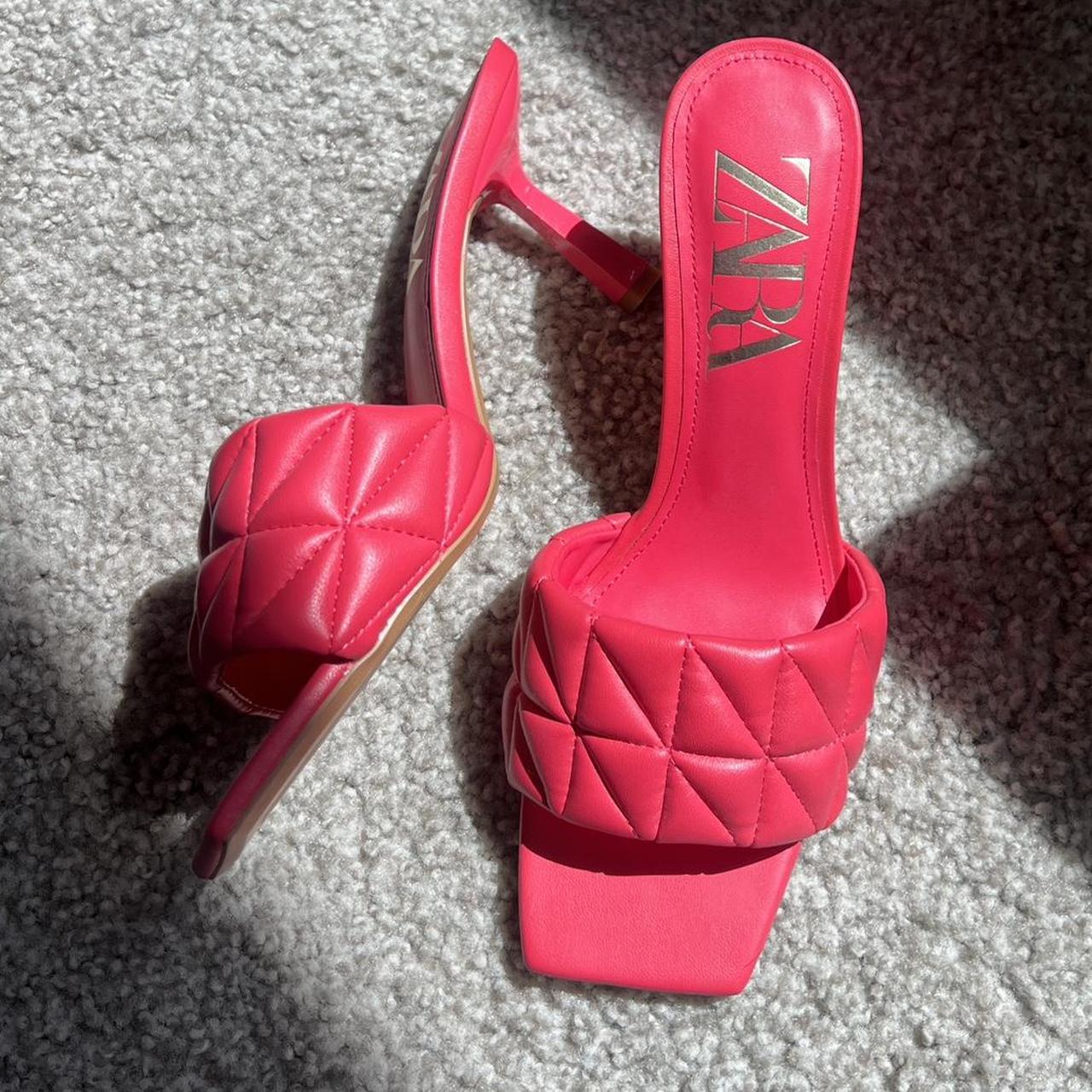 Zara hot pink mules - Depop