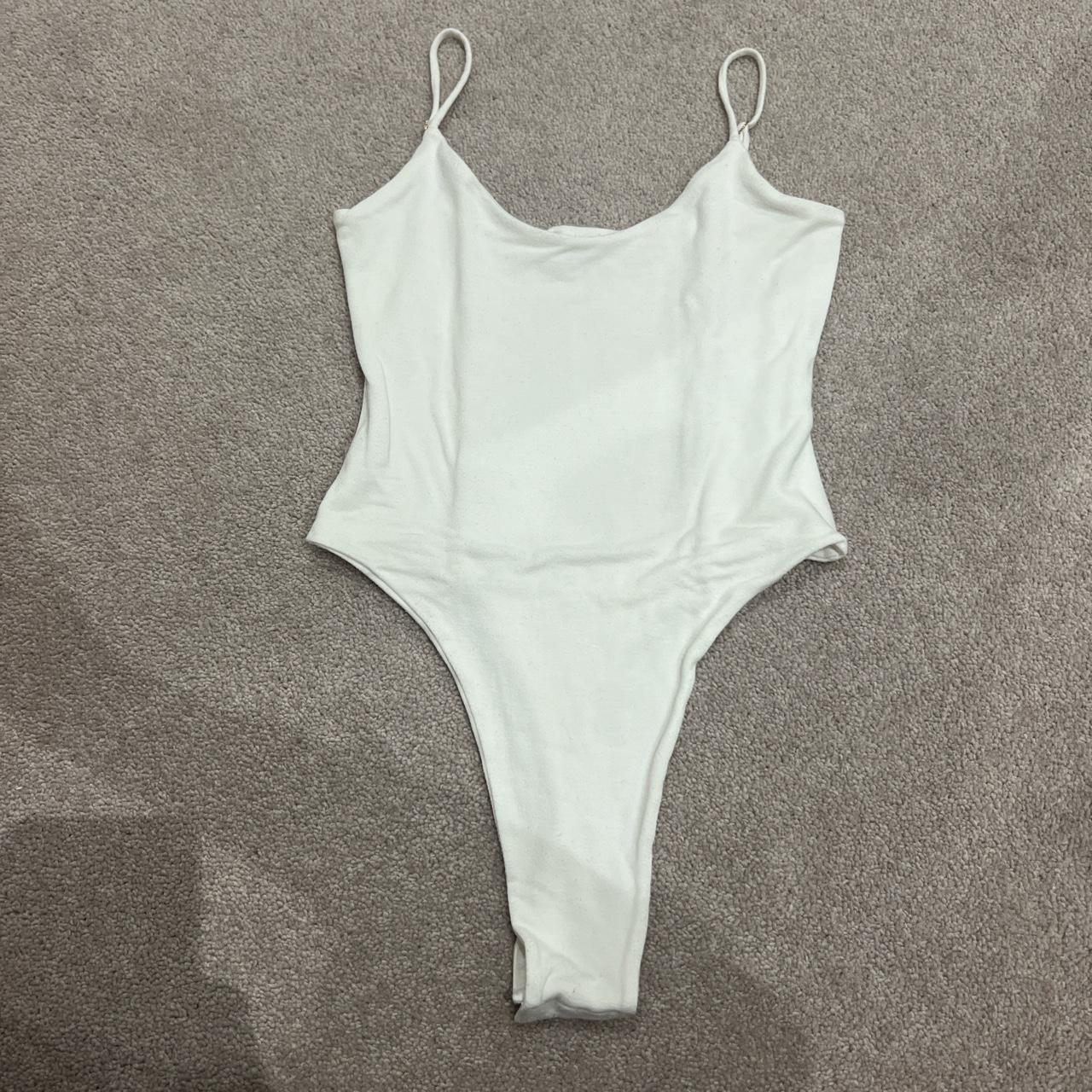 Oh Polly high waist white bodysuit Size uk8 us 4 (... - Depop