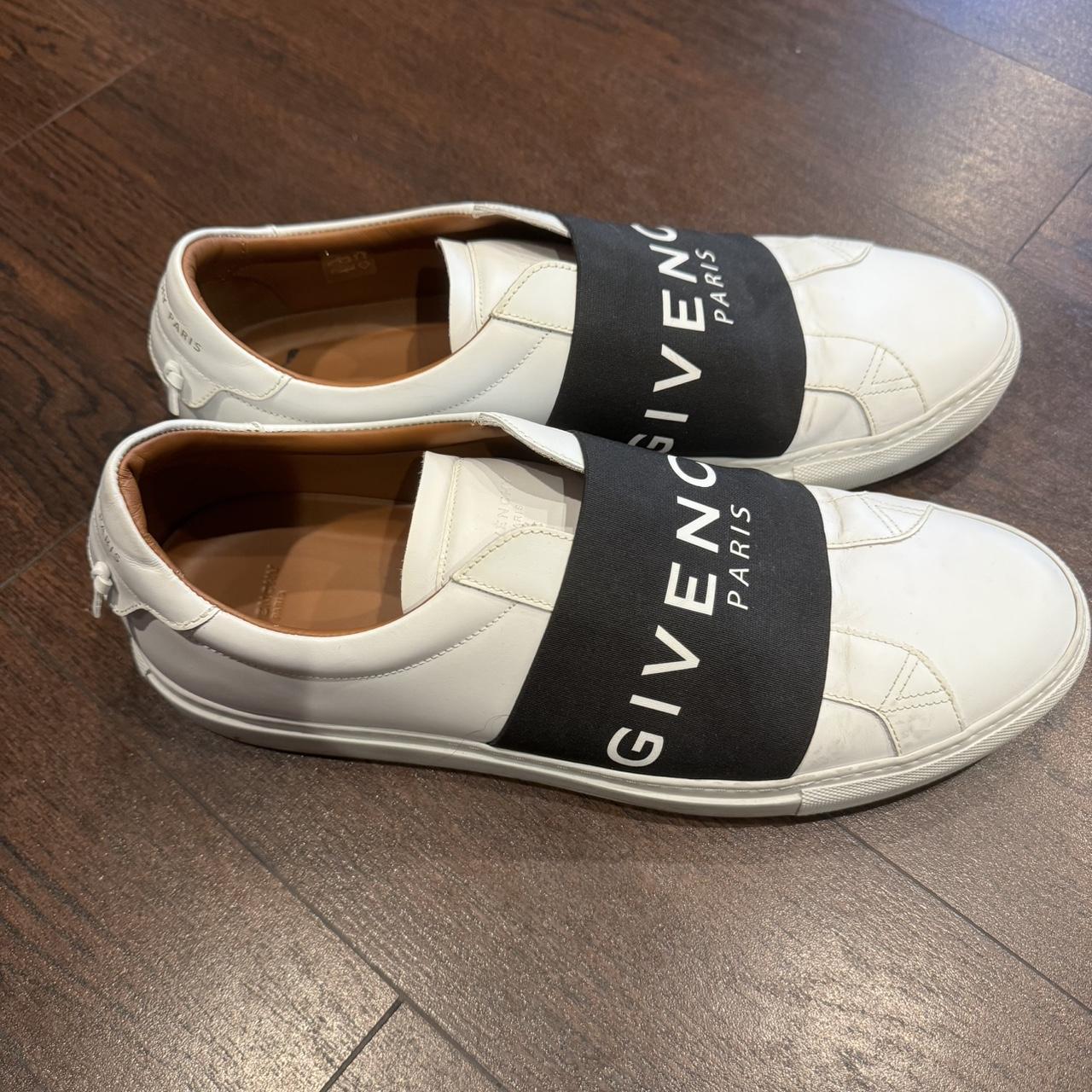 Mens Givenchy Paris white and black trainers Size 45. Depop