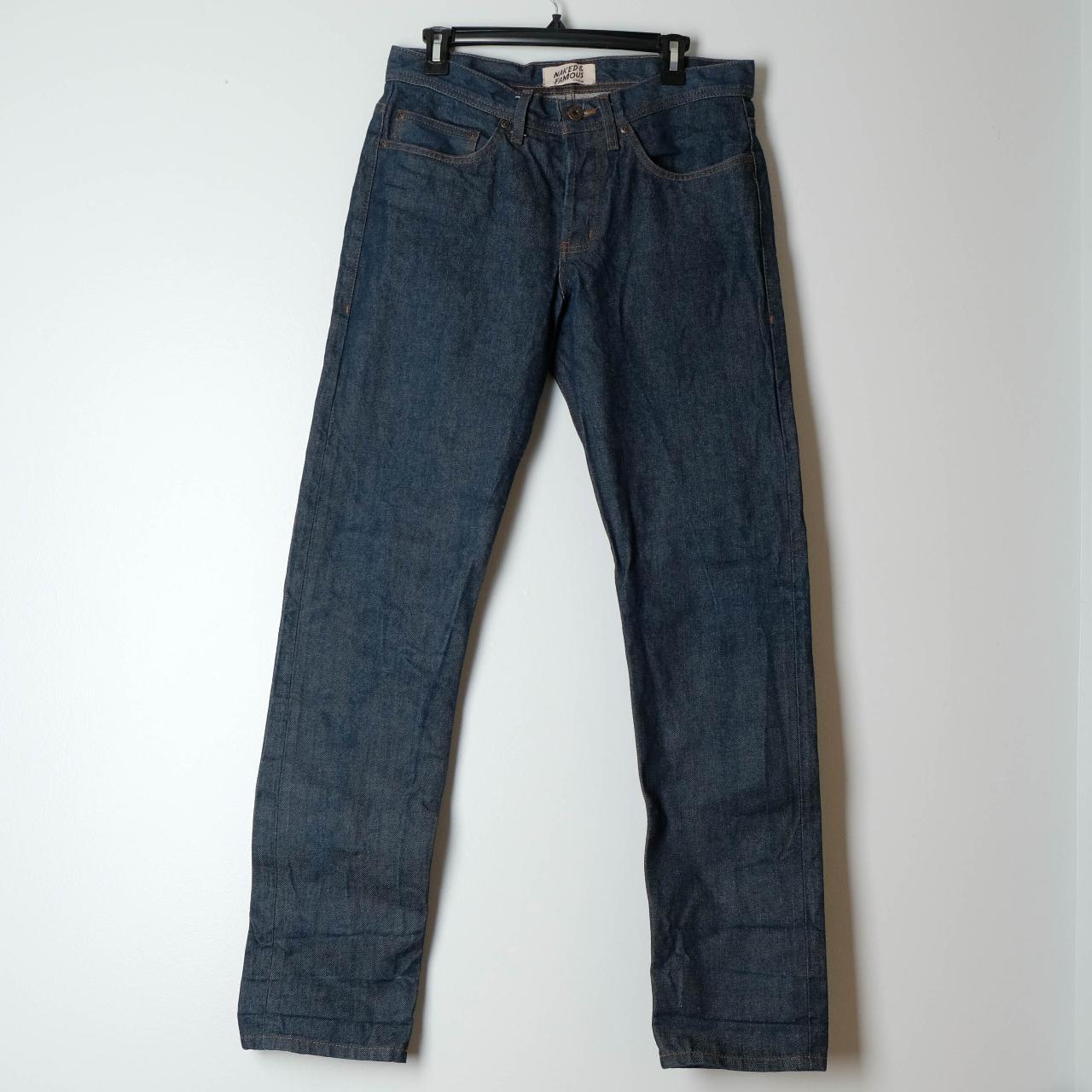Vintage y2k Naked and Famous Raw Denim Jeans Sick... - Depop