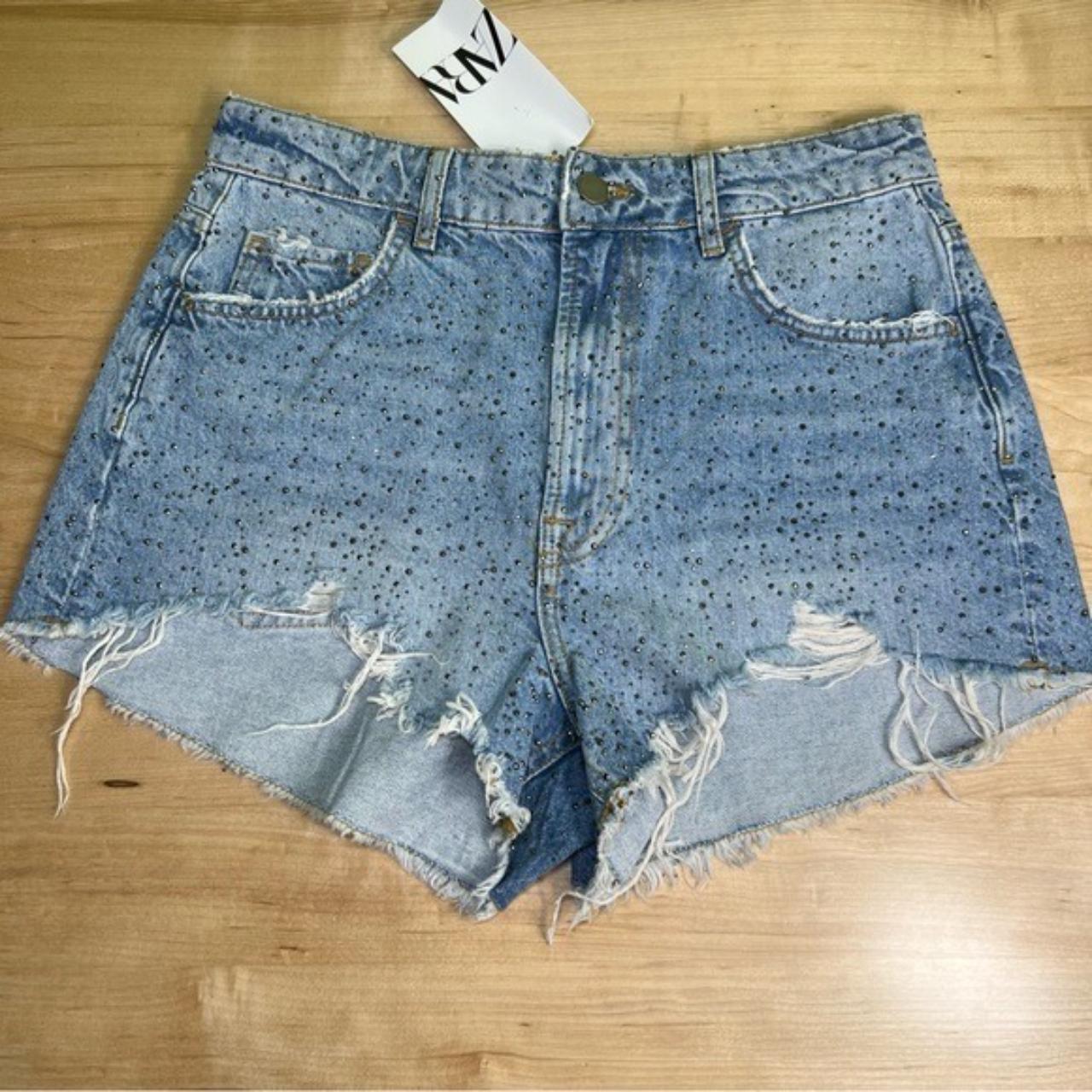 Zara Women's Blue Shorts | Depop