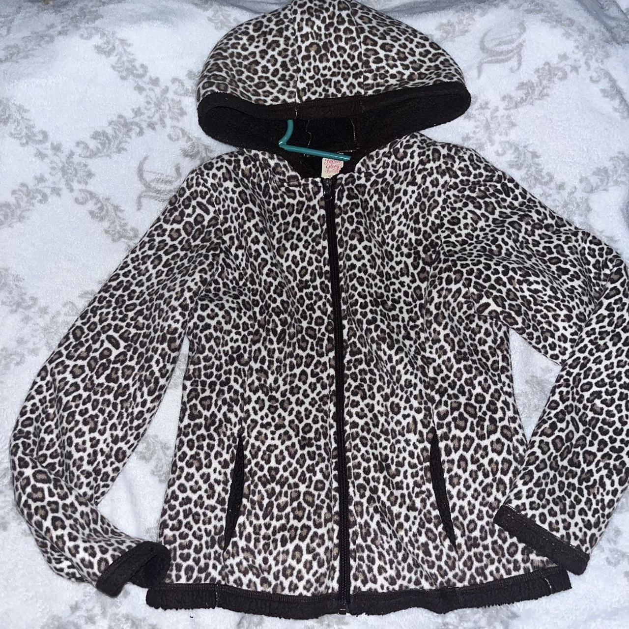 super cute brown and tan sherpa lined leopard zip up... - Depop