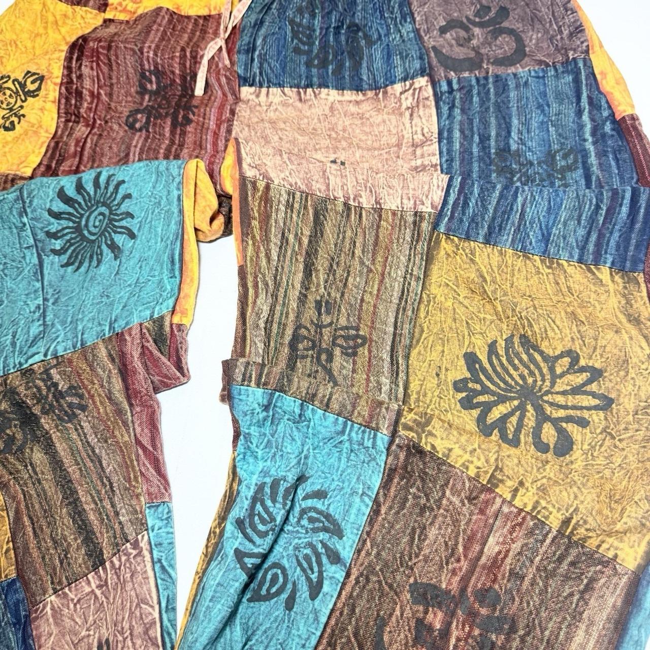 Women's Pants - Multi - M – Patchwork Boho Harem … - image 5