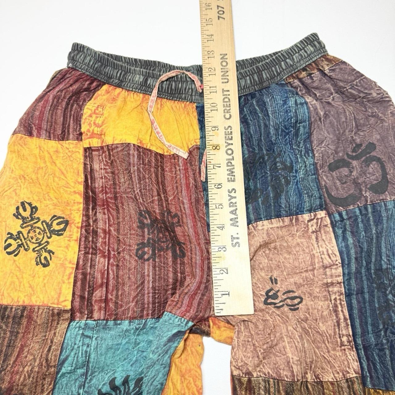 Women's Pants - Multi - M – Patchwork Boho Harem … - image 8