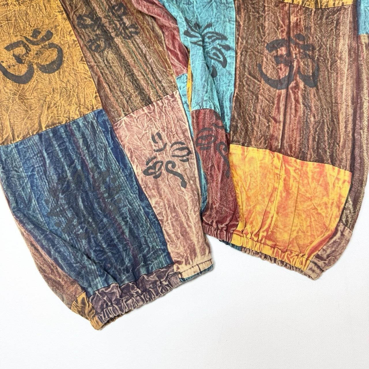 Women's Pants - Multi - M – Patchwork Boho Harem … - image 3