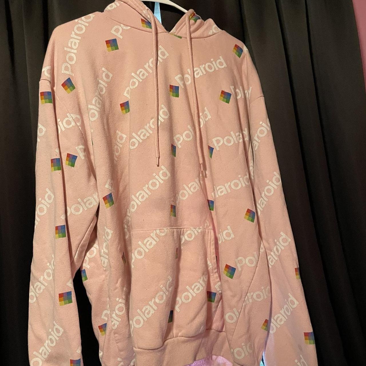 Polaroid best sale hoodie pink