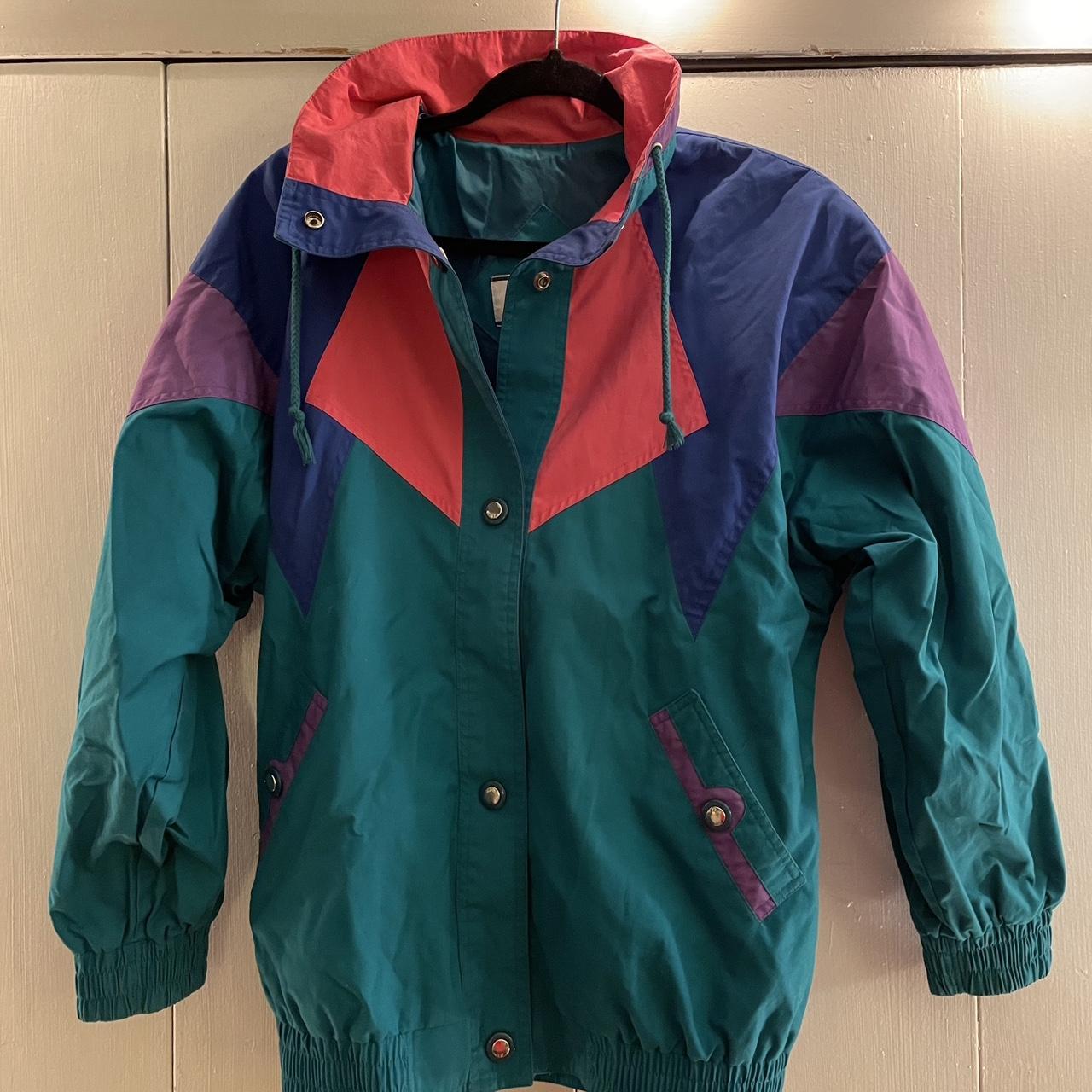 Women's Pink and Blue Jacket | Depop