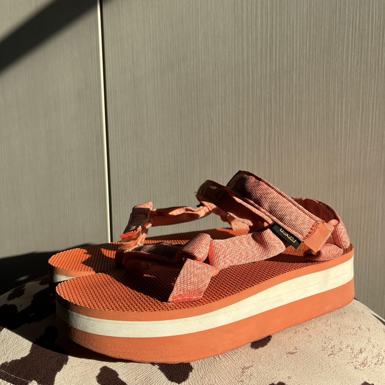 Teva Women's Orange Sandals | Depop