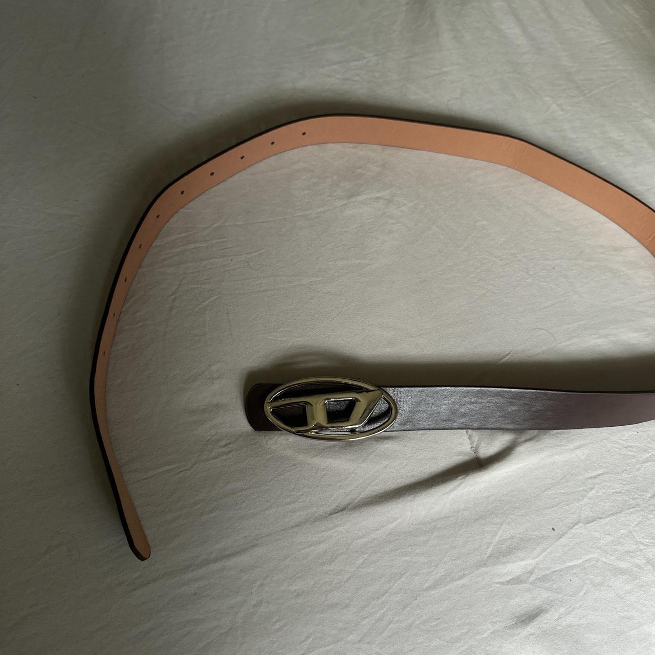 diesel brown leather belt