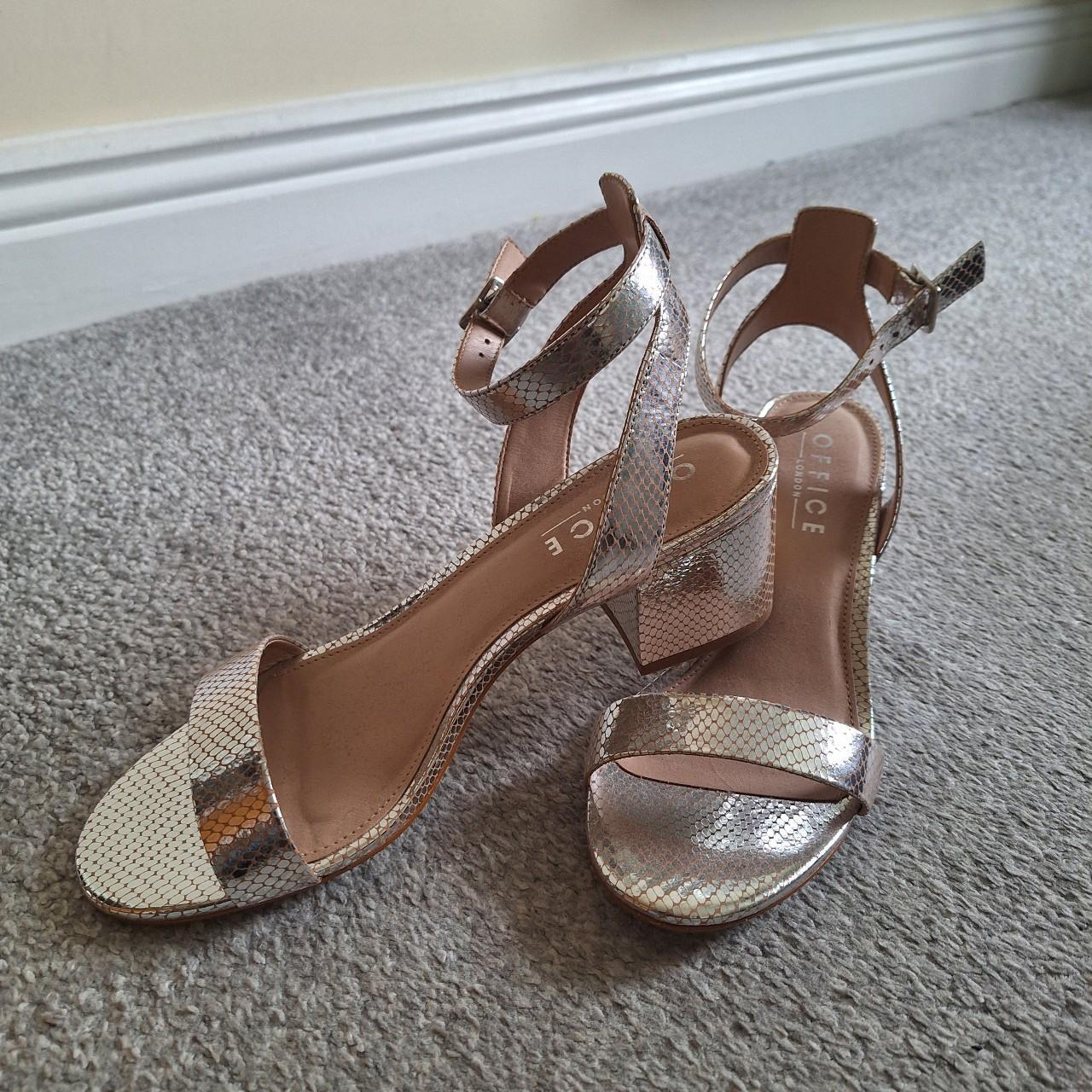 New silver sandals, never used! - Depop