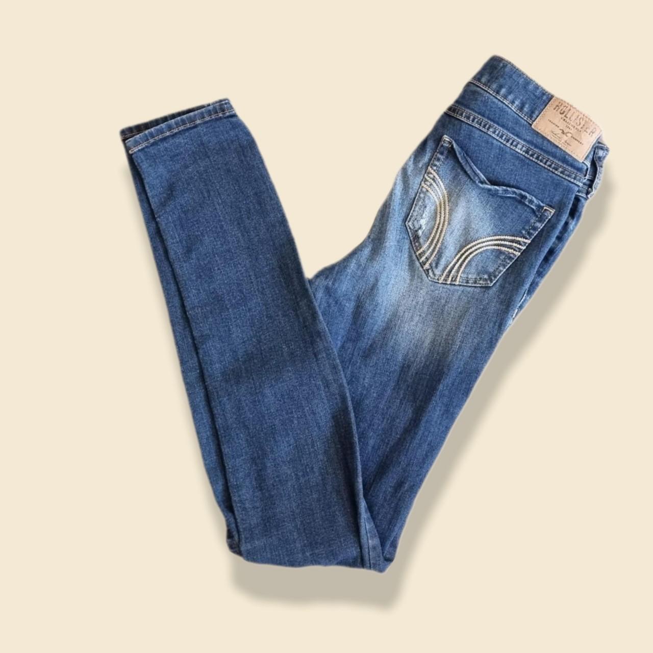 Hollister High Rise Super Skinny Rip Jeans Size W24 Depop