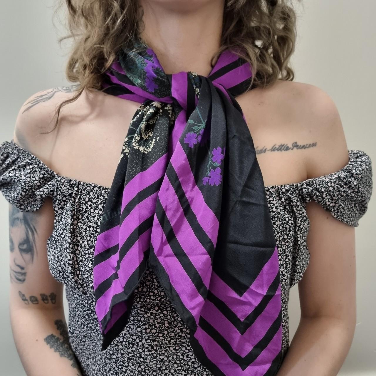 Women's Purple and Black Scarfwraps Depop
