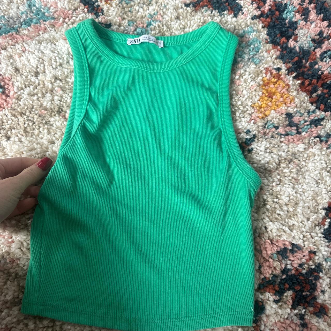 Zara green top from greece - Depop