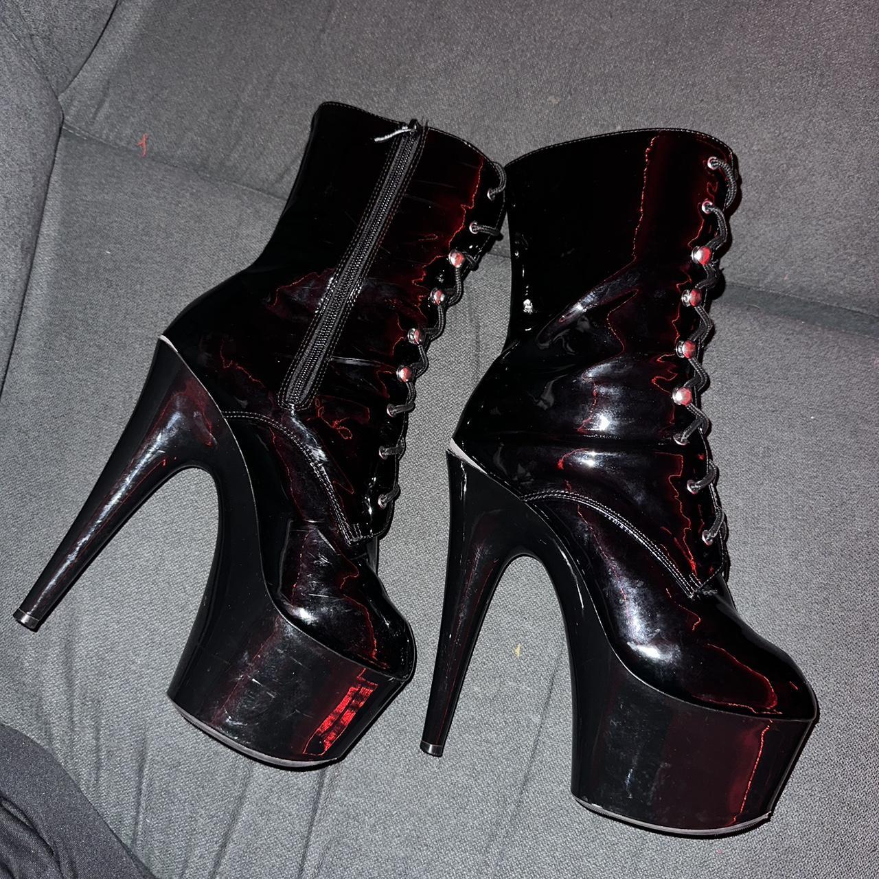 Ellie Dancer Black Boots Size 9 Back heels have... - Depop