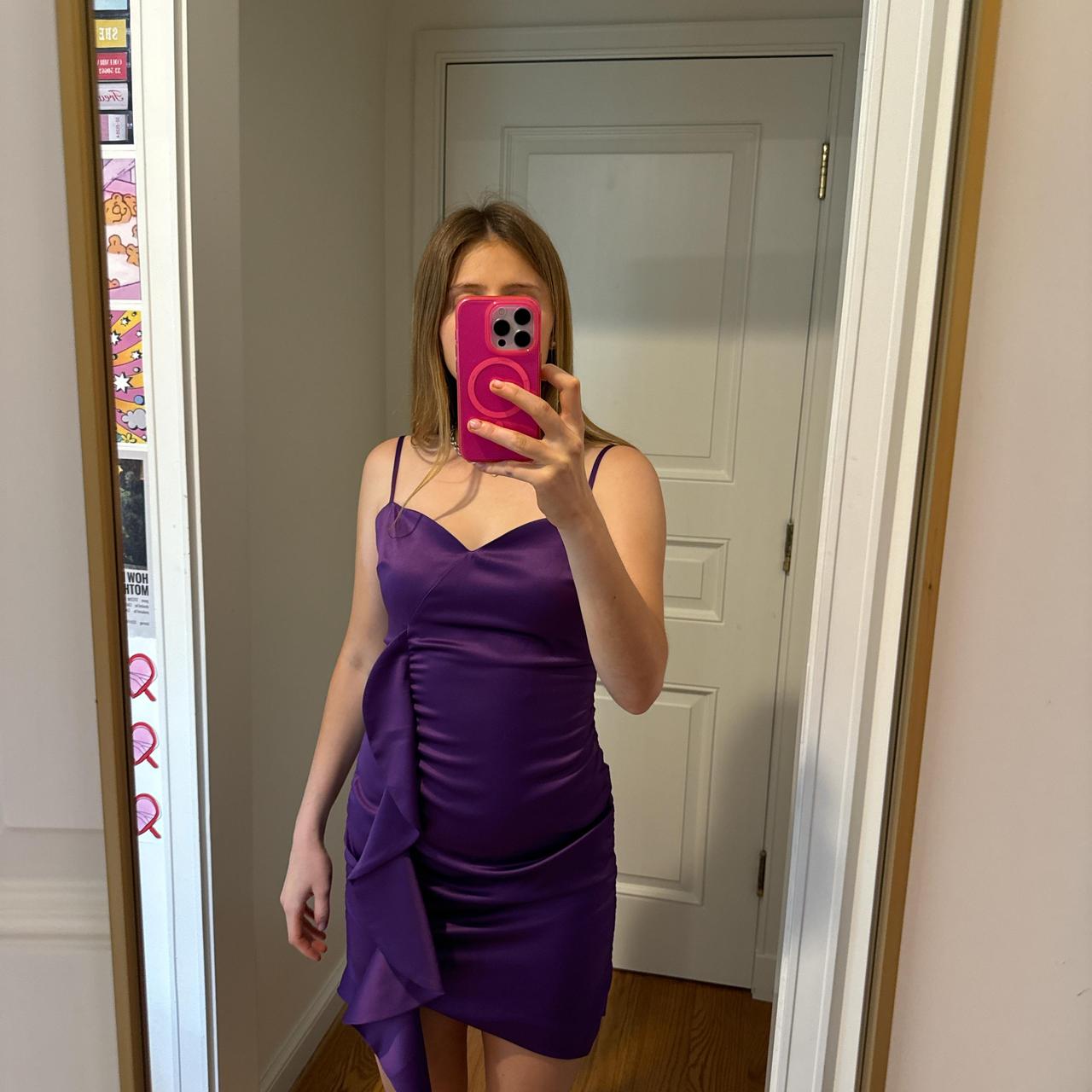 LIKELY purple cocktail dress NWT. Altered to fit