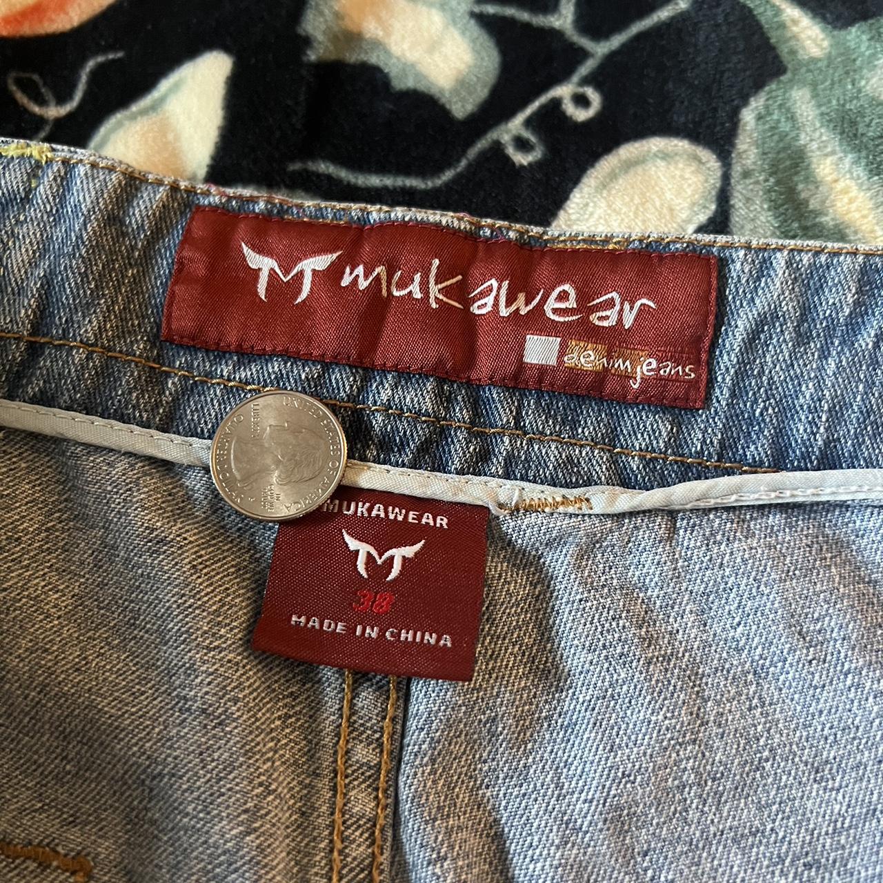 MUKAWEAR extremely baggy jorts with | Depop
