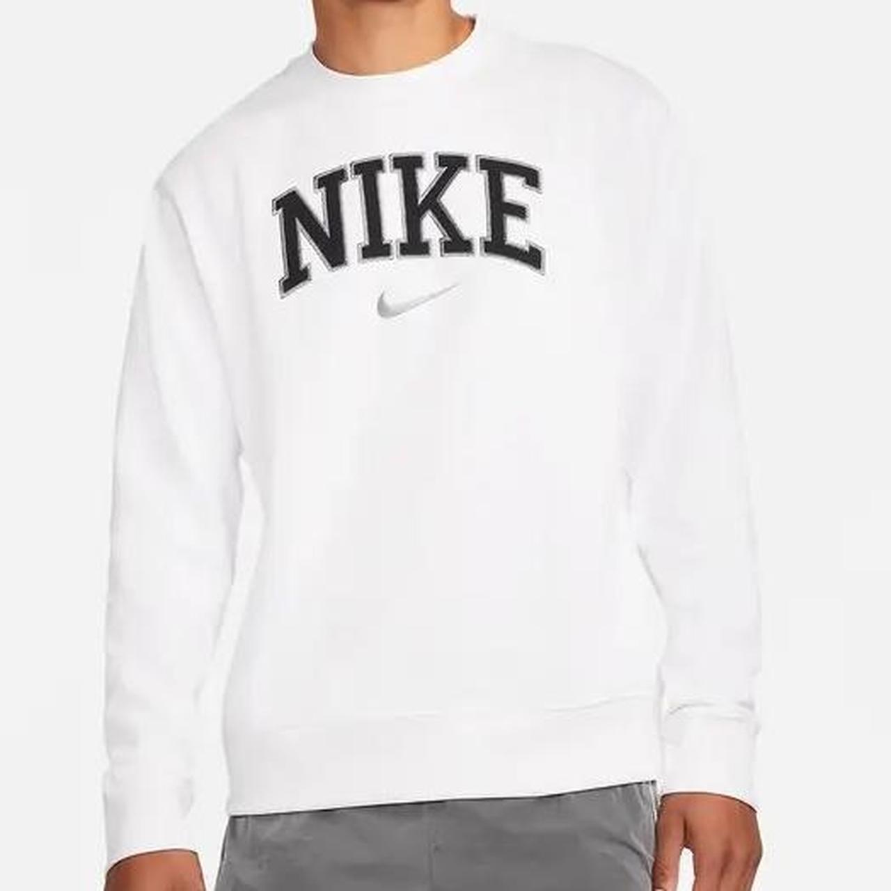White Nike sweatshirt in size small. Can be men’s or... - Depop