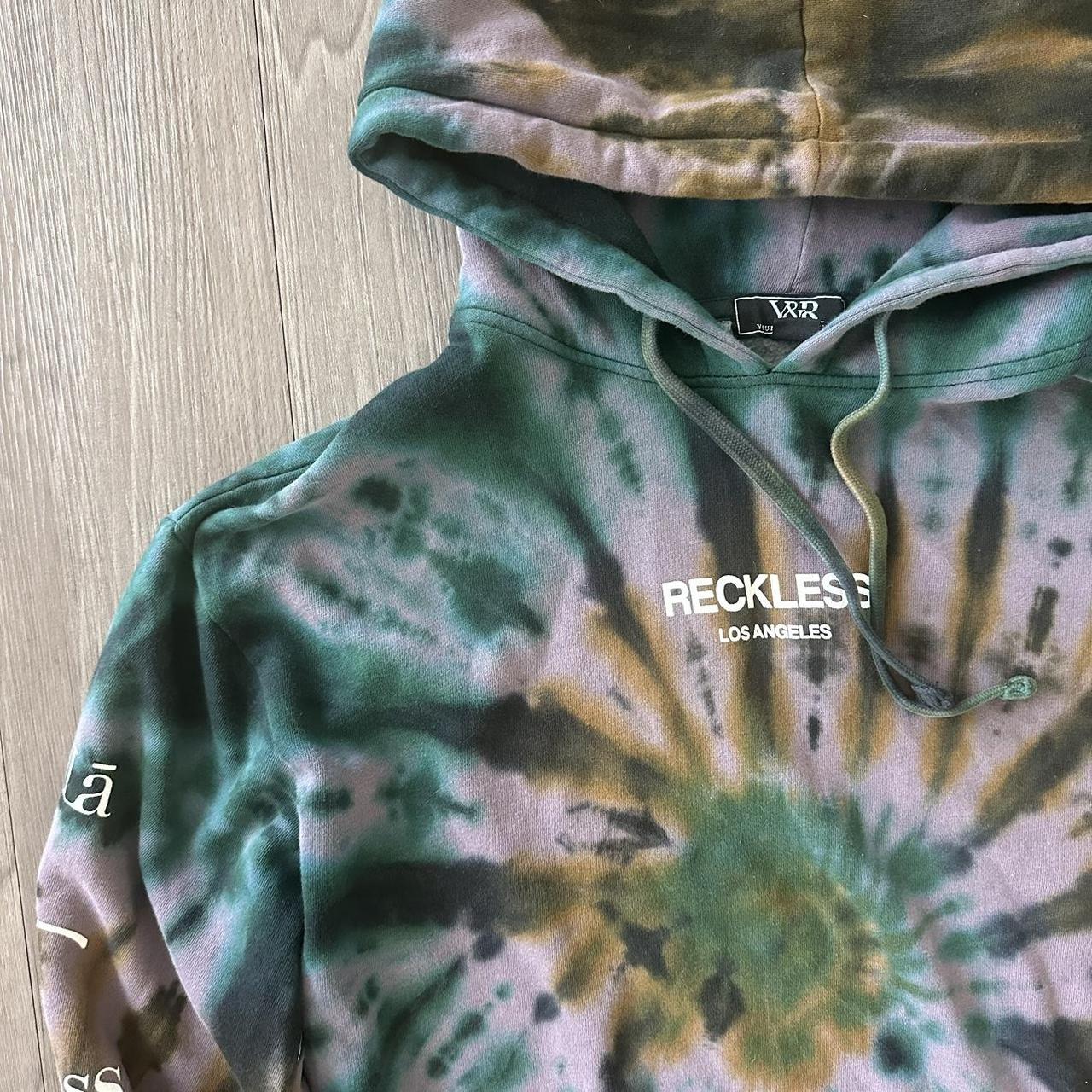 Young Reckless Tie Dye Hoodie Size L Gently