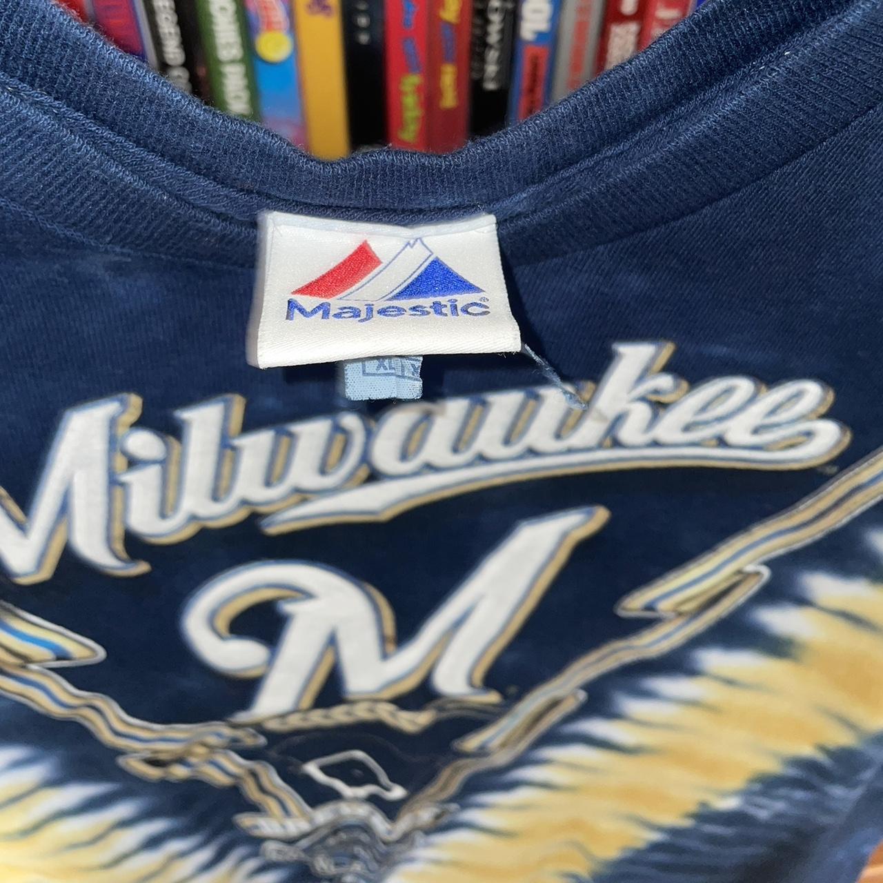 CustomCat Milwaukee Brewers Retro MLB Tie Dye T-Shirt SpiderRoyal / S