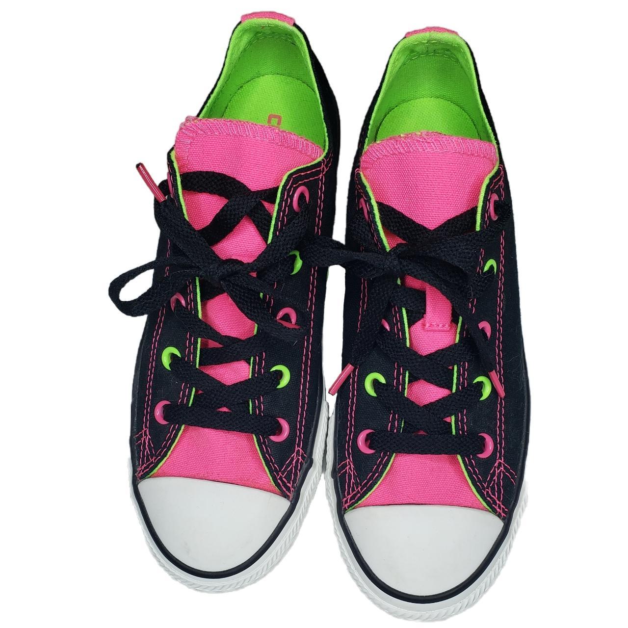 Pink and hotsell green converse sneakers