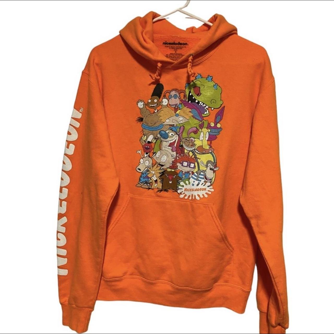 Neon orange Nickelodeon Rugrats hoodie with